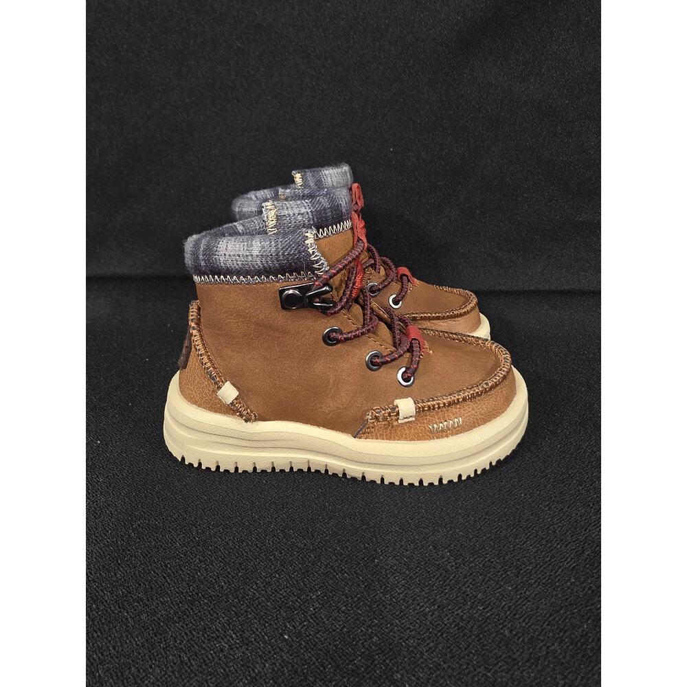 Hey Dude Bradley T Classic Toddler Boots Size C5 Cognac Brown